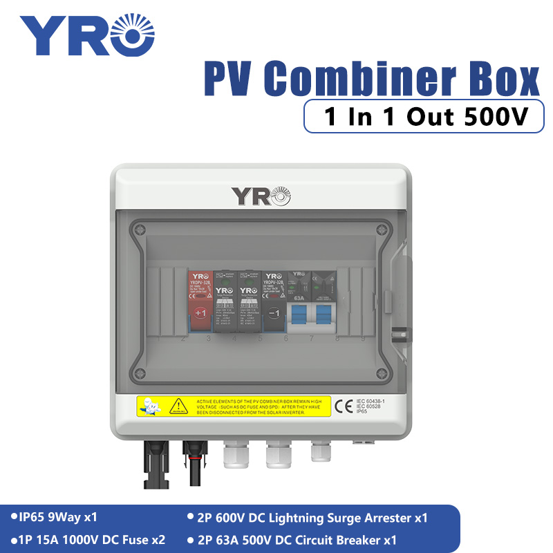 Hộp phân phối năng lượng mặt trời 1 trong 1 ra 500V DC