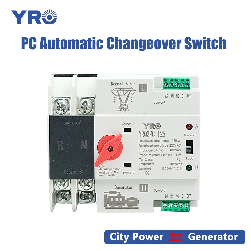 2p 125a 220V PC ATS Generator