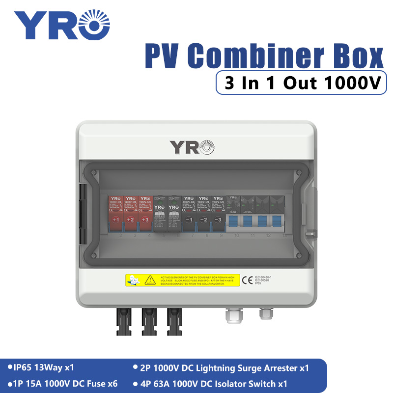Hộp phân phối năng lượng mặt trời 3 trong 1 ra 1000V DC