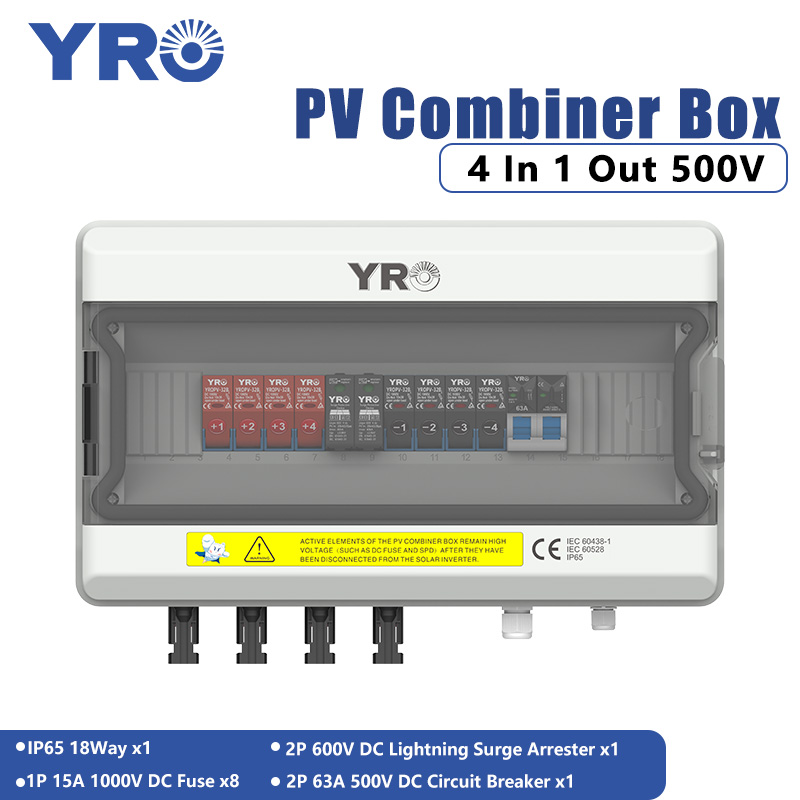Hộp phân phối năng lượng mặt trời 4 trong 1 ra 500V DC