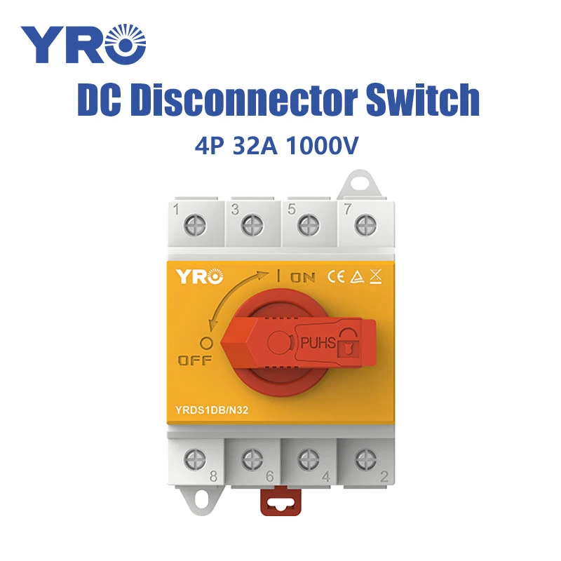 4P 32A 1000V DC Ngắt kết nối công tắc